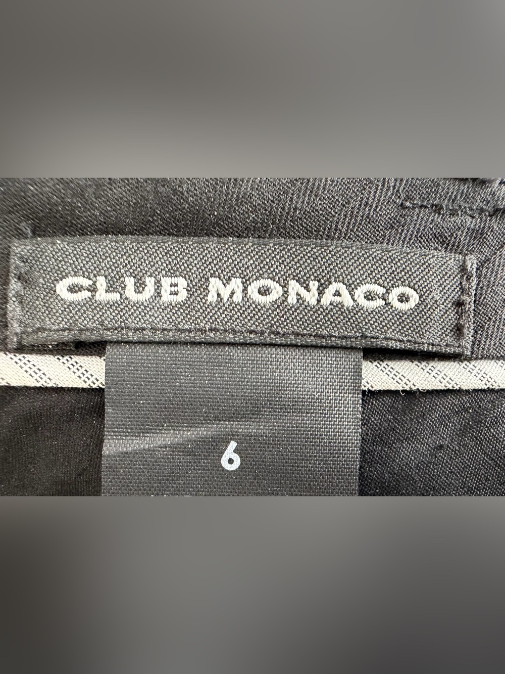 Club Monaco Women’s Black WoolWindowpane Dress Pants with Gray / White Grid Size - Picture 3 of 7